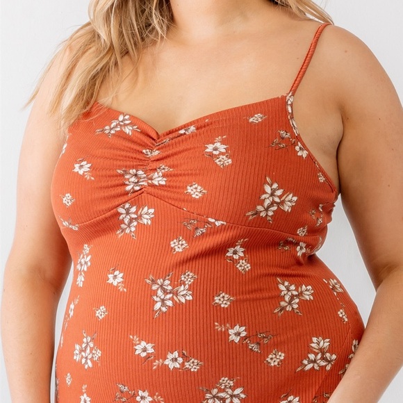 Flawless flower Plus Size print midi dress - Picture 5 of 6